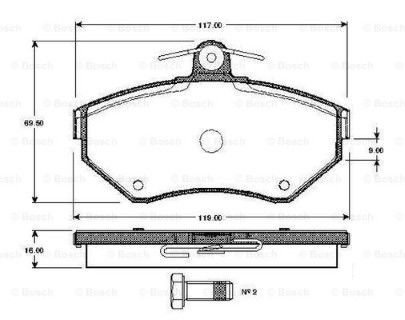 Volkswagen Passat 1.9TDI 1993-1997 Bosch Ön Balata