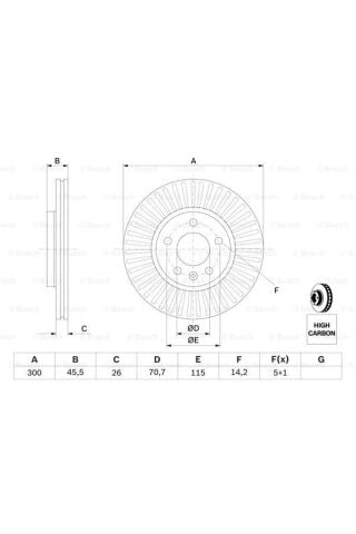 Opel Insignia B 1.6CDTI 2017-2022 Bosch Ön Disk 300mm 2 Adet