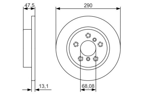 Nissan Qashqai 1.2 2013-2021 Bosch Arka Disk 2 Adet (H5F-HRA2)