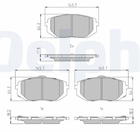 Hyundai Tucson 1.6CRDi 2020-2024 Delphi Ön Balata NETPAR26493 (D4FE)