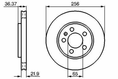 Volkswagen Bora 1.6 1998-2005 Bosch Arka Disk 256mm Havalı 2 Adet