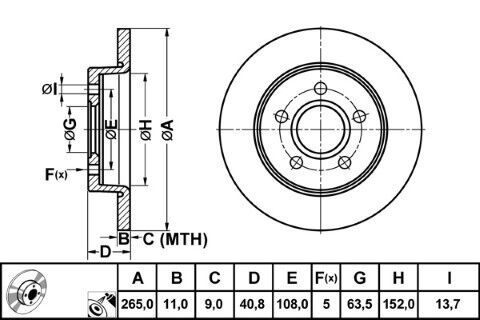 Ford Focus 2 1.6 2004-2011 Delphi Arka Disk NETPAR3896 2 Adet