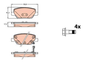 Fiat Egea 1.6MJ 2015-2026 TRW Arka Balata NETPAR