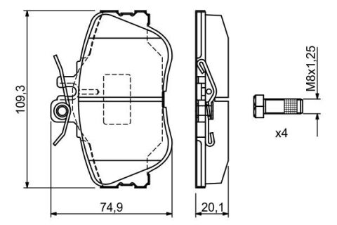 Mercedes C Serisi (202) C180 1.8 1993-2000 Bosch Ön Balata NETPAR21439