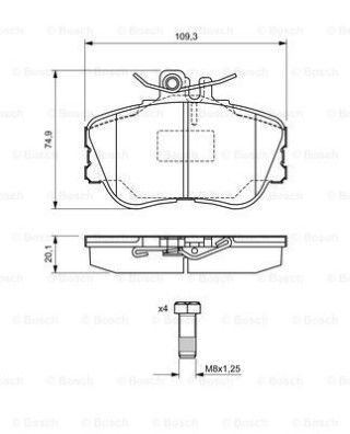 Mercedes C Serisi (202) C230 2.3 1996-1997 Bosch Ön Balata WVA21439