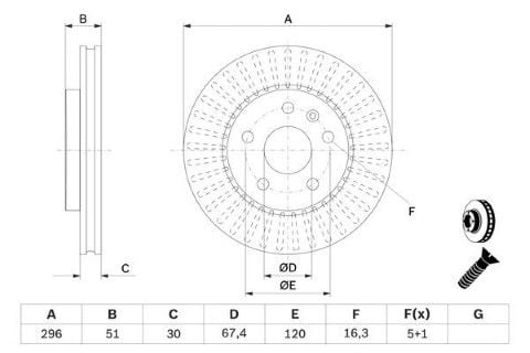 Opel Insignia A 2.0CDTI 2008-2017 Bosch Ön Disk 296mm 2 Adet