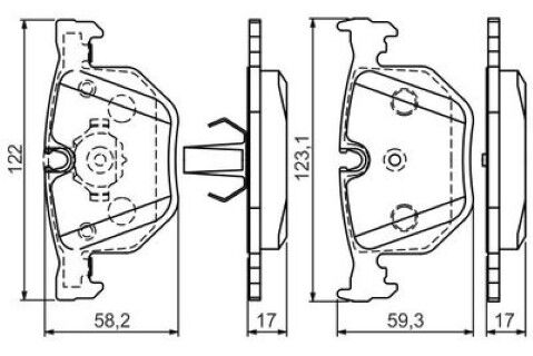 BMW 7 E65 730d 3.0 2002-2005 Bosch Arka Balata NETPAR2206