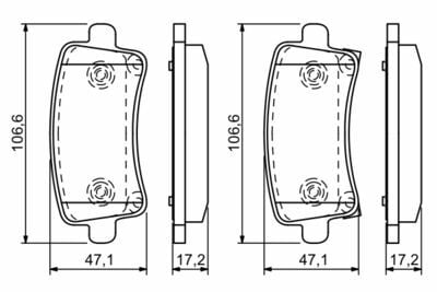 Opel Insignia A 1.6CDTI 2015-2017 Bosch Arka Balata NETPAR24421