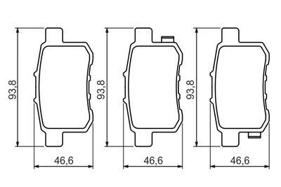 Honda Accord 2.0 2007-2015 Bosch Arka Balata 24435 NETPAR3085 (R20A-R20A3)