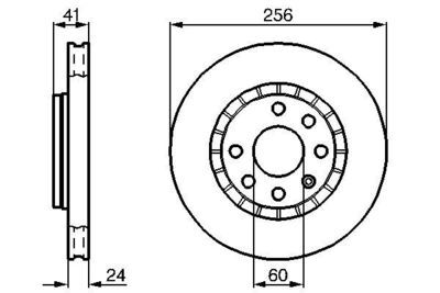 Opel Vectra B 1.8 1995-2000 Bosch Ön Disk 256mm 2 Adet (X18XE)