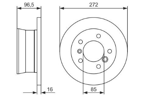 Mercedes Sprinter 313 CDI 2.1 2000-2006 Bosch Arka Disk BD364 2 Adet