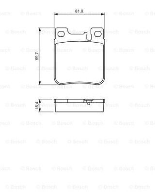 Mercedes CLK Serisi (208) CLK200 2.0 K 1996-2000 Bosch Arka Balata NETPAR2022