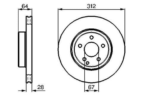 Mercedes CLS (219) CLS 320CDI 3.0 2007-2011 Bosch Ön Disk 2 Adet