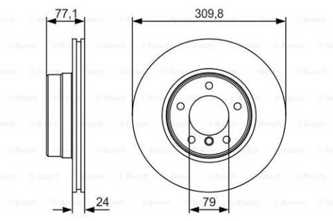 BMW 5 E60 520d 2.0 2005-2008 Bosch Ön Disk 310mm 2 Adet