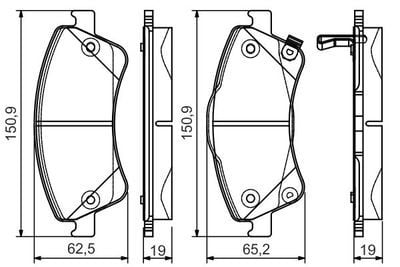 Toyota Avensis T27 (08-18) 1.8 2008-2011 Bosch Ön Balata 24203