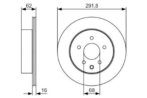 Nissan X-Trail 2.0 2001-2014 Bosch Arka Disk 2 Adet (MR20-QR20)