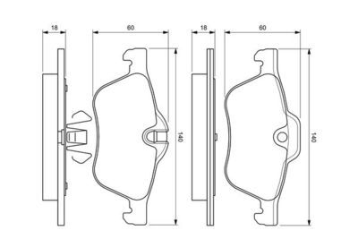 Mini Cooper R50 1.6 2001-2006 Bosch Ön Balata NETPAR2840