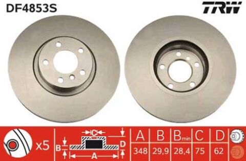 BMW X5 E70 40d xD 3.0 2010-2013 TRW Ön Disk 2 Adet