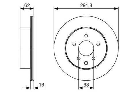 Nissan X-Trail 2.5 2002-2007 Bosch Arka Disk 2 Adet