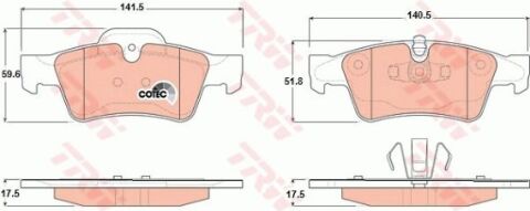Mercedes ML Serisi (164) ML350 3.5	 2005-2011 TRW Arka Balata