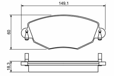Jaguar X-Type 3.0 2001-2009 Bosch Ön Balata 23278