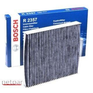 Volkswagen Polo 1.4 2001-2010 Bosch Karbonlu Polen Filtresi R2357 NETPAR2357 (AUB-BBY-BBZ-BKY-BUD-CDD-CGG)