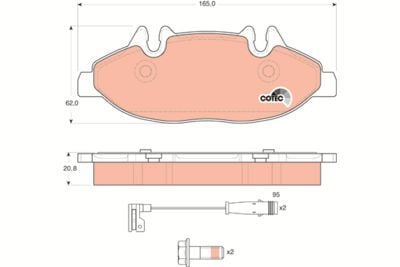 Mercedes Vito 111 CDI 2.1 2003-2007 TRW Ön Balata NETPAR24007