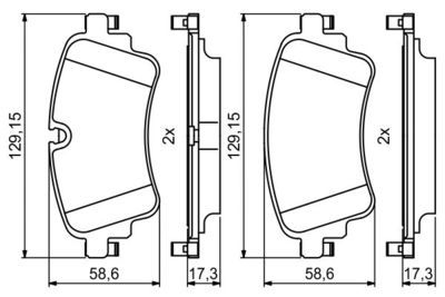 Audi A5 2.0TFSI 2017-2019 Bosch Arka Balata NETPAR22308