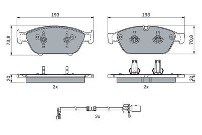 Peugeot 2008 1.2 2019-2026 Bosch Ön Balata 25158 NETPAR4987 (HNK)
