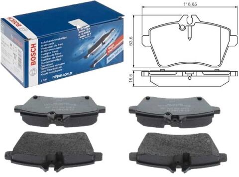 Mercedes B Serisi (245) B180CDI 2.0 2005-2011 Bosch Ön Balata NETPAR24077