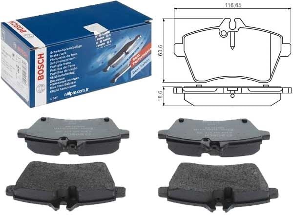 Mercedes B Serisi (245) B160 1.5 2009-2011 Bosch Ön Balata NETPAR24077