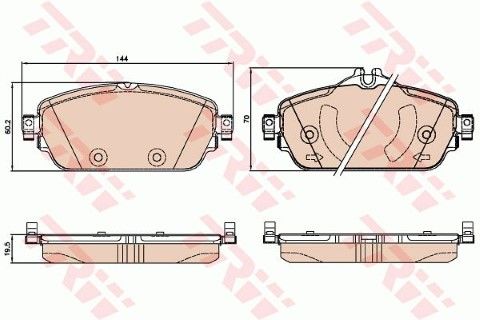 Mercedes C Serisi (205) C180 1.6 2014-2021 TRW Ön Balata NETPAR25534