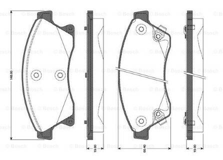 Chevrolet Aveo 1.3D 2011-2013 Bosch Ön Balata 25031