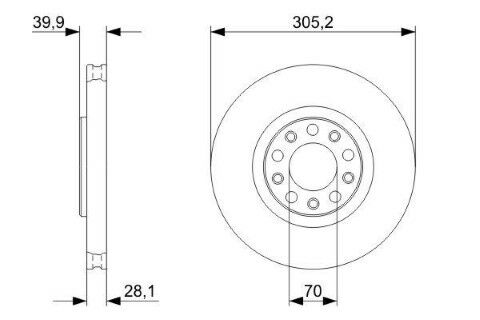 Alfa Romeo 159 1.9JTS 2005-2008 Bosch Ön Disk 2 Adet