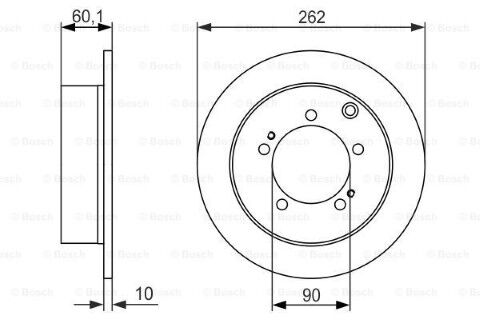 Mitsubishi Outlander 2.4 2003-2007 Bosch Arka Disk 2 Adet