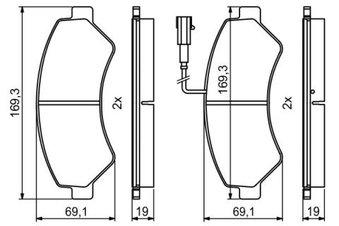Citroen Jumper 2.0HDi 2015-2019 Bosch Ön Balata NETPAR24466