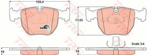 BMW X5 E53 3.0d 2001-2006 TRW Ön Balata NETPAR1261