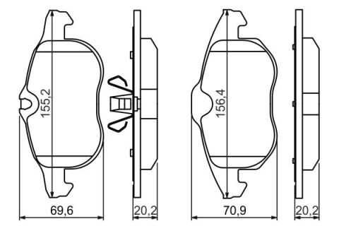 Opel Zafira B 1.6 2007-2015 Bosch Ön Balata NETPAR2421 (A16XER-Z16XER)