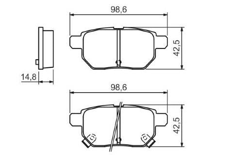 Toyota Prius 1.8 Hybrid 2009-2015 Bosch Arka Balata NETPAR24610