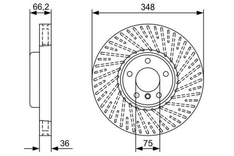 BMW 7 F02 740Li 3.0 2008-2012 Bosch Ön Disk 345mm 2 Adet