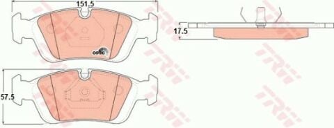 BMW 3 E46 320i 2.0 1998-2002 TRW On Balata