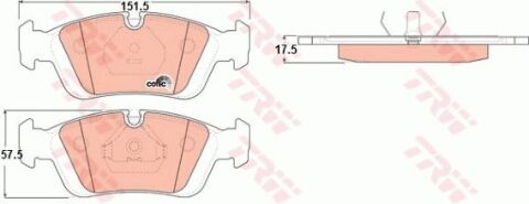BMW 3 E46 320i 2.0 1998-2002 TRW On Balata NETPAR1100