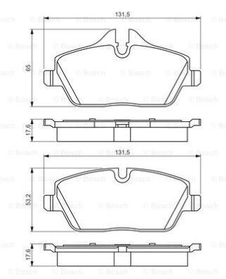 Mini Cooper F55 1.5 2014-2018 Bosch Ön Balata NETPAR23915