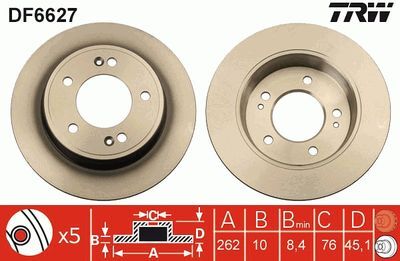 Hyundai Elantra 1.6CRDi 2006-2020 TRW Arka Disk 2 Adet (D4FB)