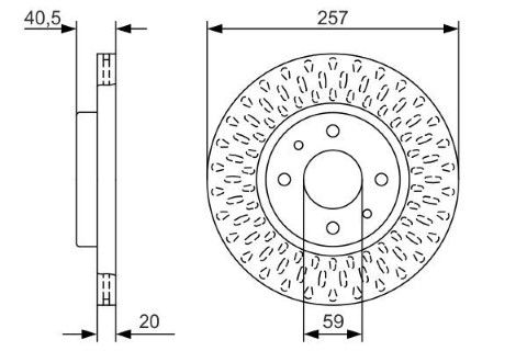 Fiat 500C 1.2 2015-2020 Bosch Ön Disk 258mm Düz 2 Adet
