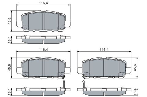 Honda HR-V 1.6i-DTEC 2015-2018 Bosch Arka Balata