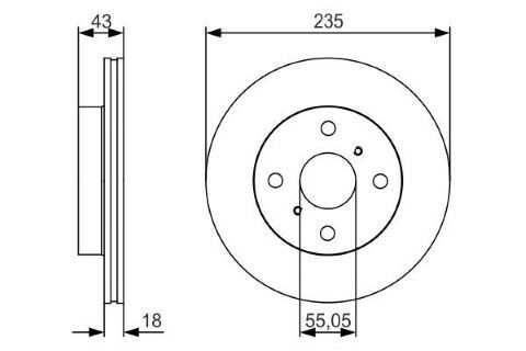 Toyota Yaris P1(99-05) 1.0 1999-2005 Bosch Ön Disk 235mm 2 Adet