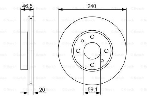 Fiat Palio 1.4 1998-2011 Bosch Ön Disk 240mm 2 Adet