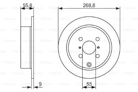 Toyota Yaris P1(99-05) 1.0 1999-2005 Bosch Arka Disk 2 Adet (1SZ)