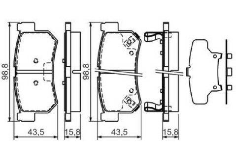SsangYong Kyron 2.0Xdi	 2005-2011 Bosch Arka Balata 23673